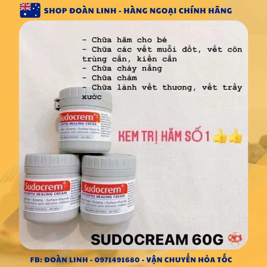 Kem chống hăm tã em bé Sudocrem, Kem Hăm Sudocream, kem chống hăm, kem hăm tã cho bé sơ sinh, Hàng chính hãng