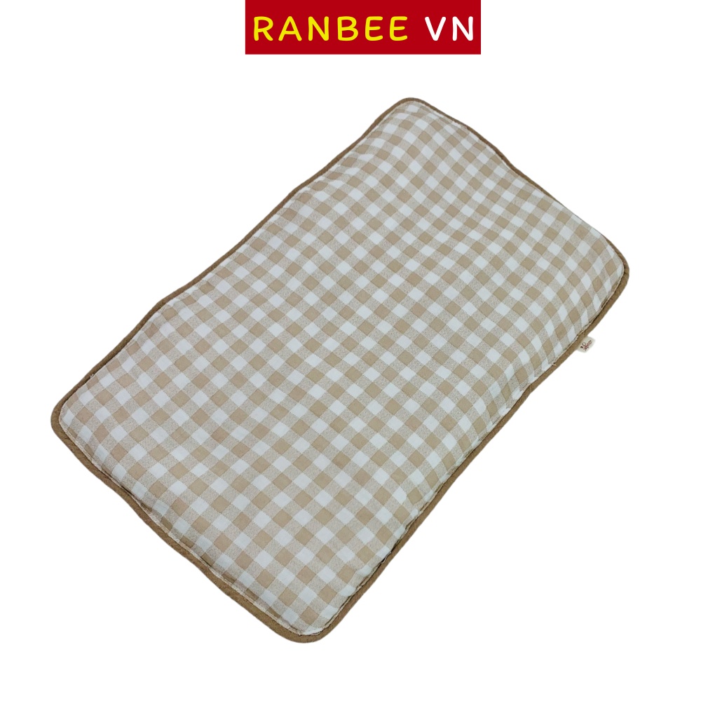 Gối Bằng Cho Trẻ Sơ Sinh Ranbee Vải Xô Muslin Cao Cấp Kích Thước 25 x 38cm - PK034