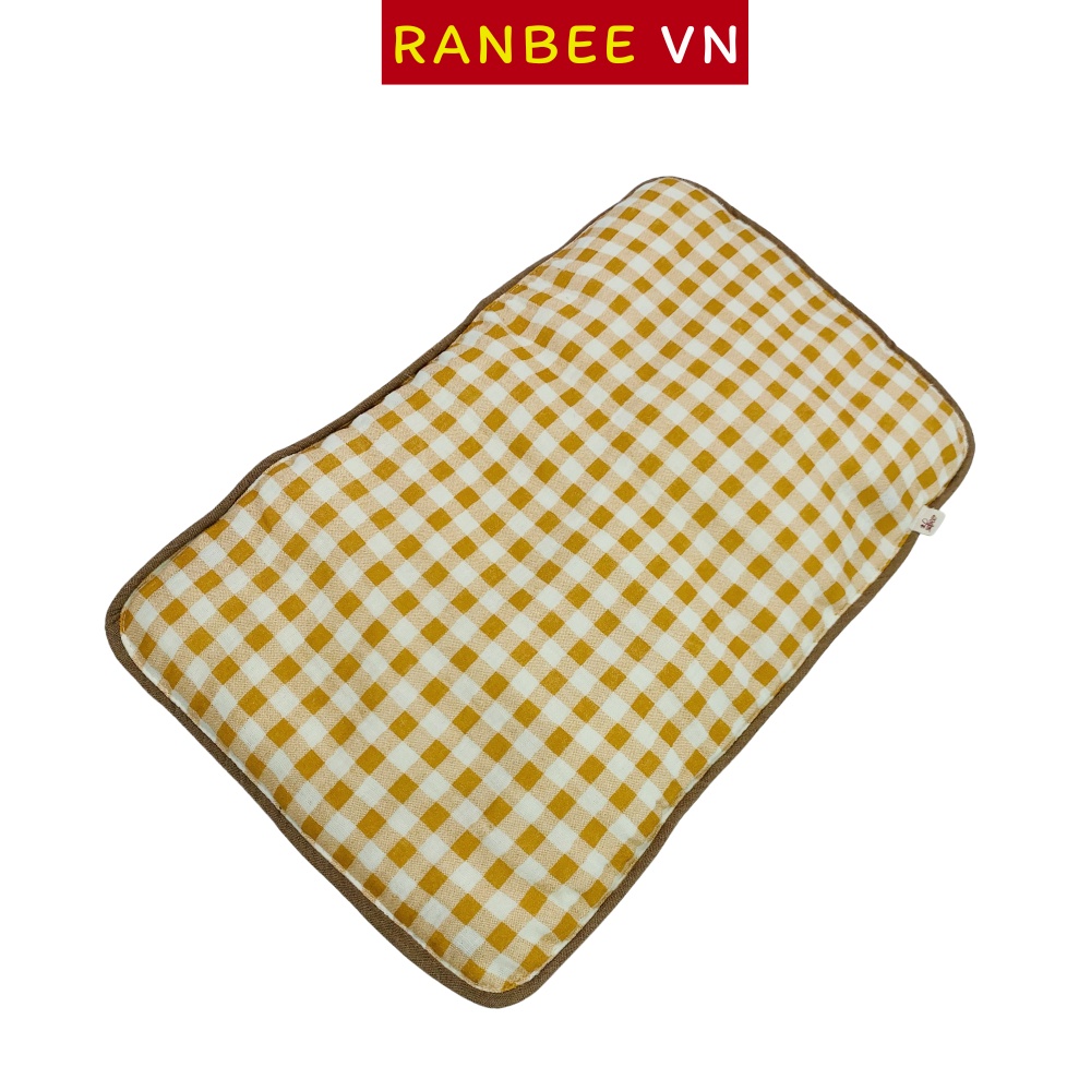 Gối Bằng Cho Trẻ Sơ Sinh Ranbee Vải Xô Muslin Cao Cấp Kích Thước 25 x 38cm - PK034