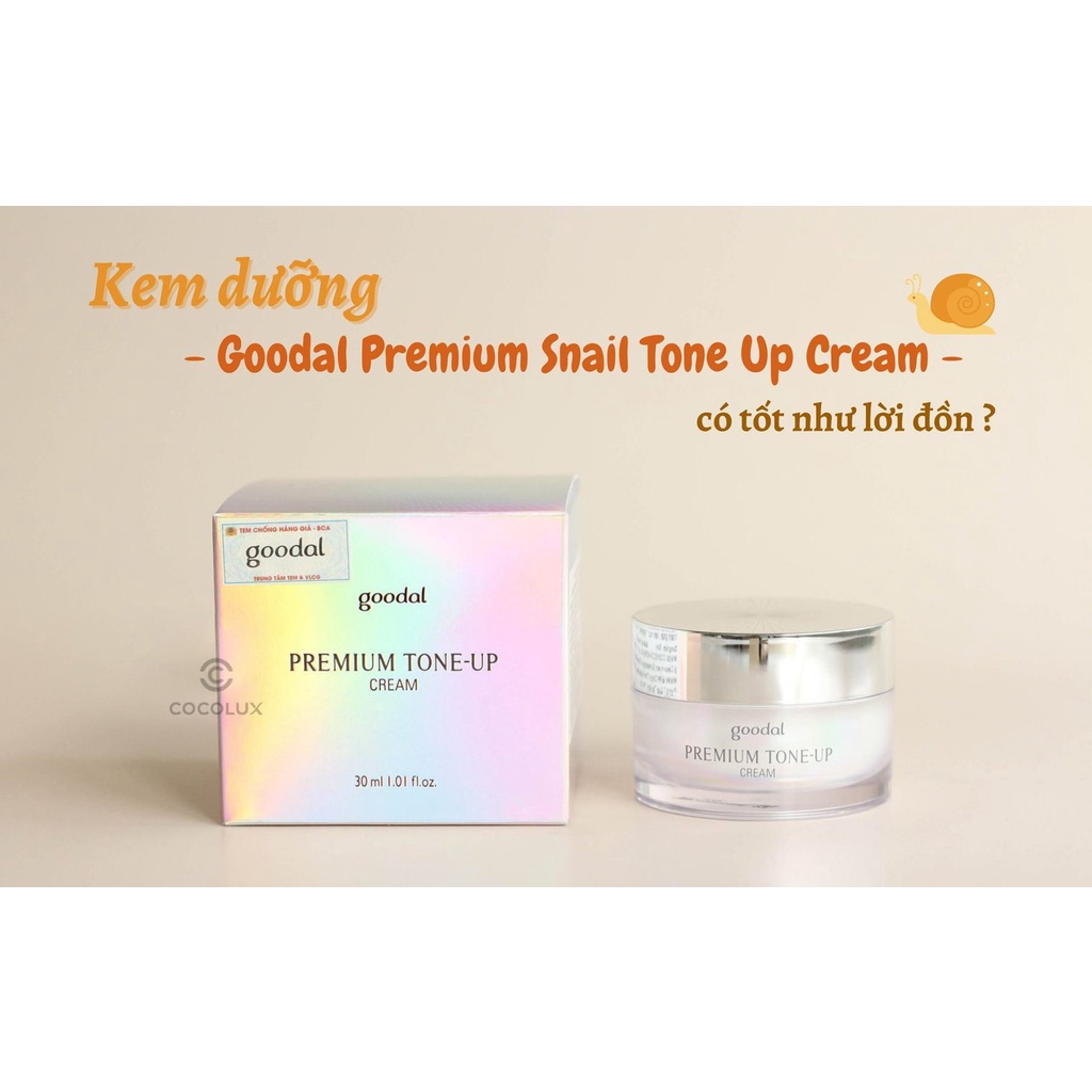 Kem Dưỡng Goodal Premium Snail Tone Up Cream Ốc Sên Dưỡng Trắng 30ml