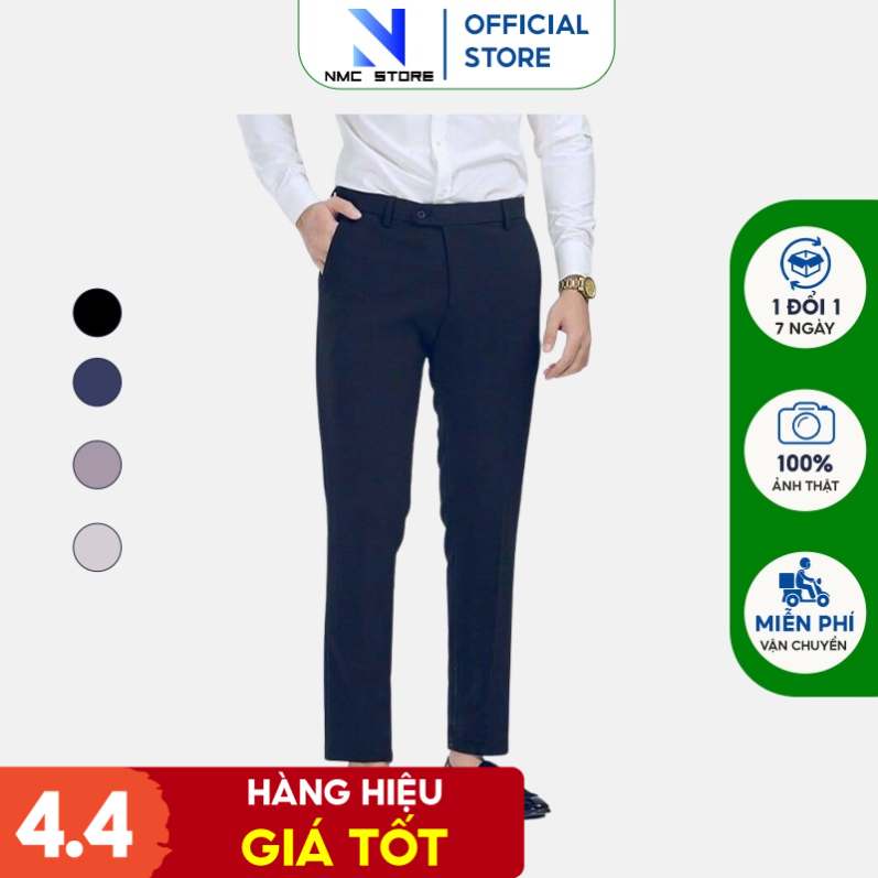 Quần Âu Nam Công Sở NMC Ống Côn Ôm Dáng Vừa Phải Chất Liệu Tuyết Hàn Cao Cấp Co Dãn Nhẹ