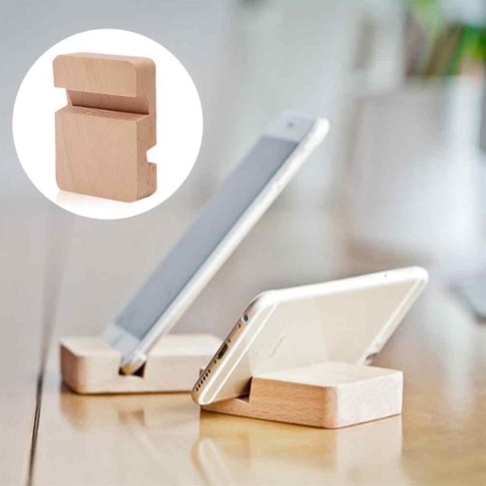 Giá đỡ điện thoại gỗ thông - Kệ để điện thoại xem phim chống trượt