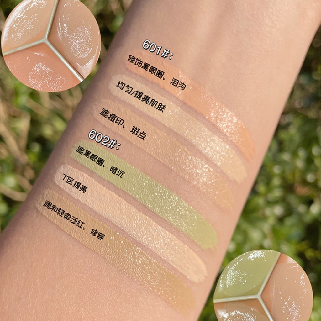 Kem Che khuyết điểm 3 màu GOGO TALES Light Coke Silk Moisten GT470 không trôi Che khuyết điểm Nara chính hãng