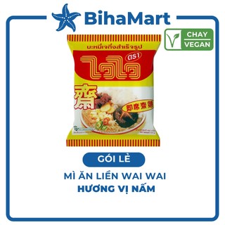 - mì wai wai chay - mì waiwai chay vị nấm - 60g/gói - mì ăn liền thái lan - mì chay wai wai nấm