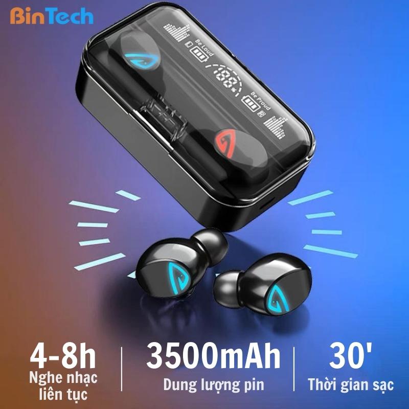 Tai Nghe Không Dây Bluetooth S10 Pro BINTECH, Nhét Tai, Pin Trâu Kiêm Sạc Dự Phòng, Cảm Ứng