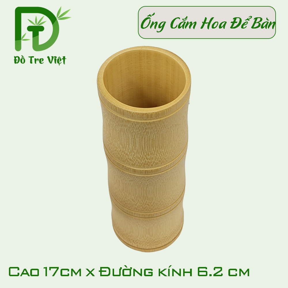 Ống cắm hoa, Lọ hoa, Bình Hoa bằng tre dáng đốt tre.