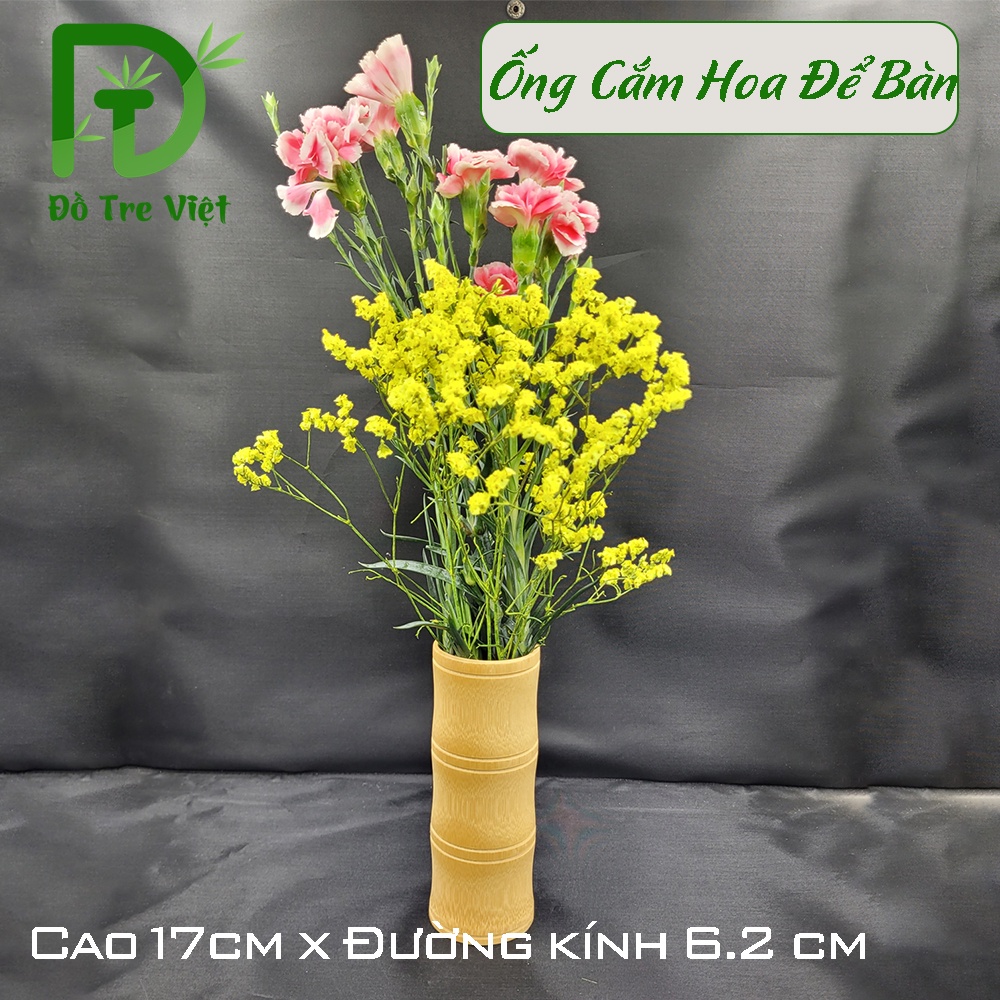 Ống cắm hoa, Lọ hoa, Bình Hoa bằng tre dáng đốt tre.