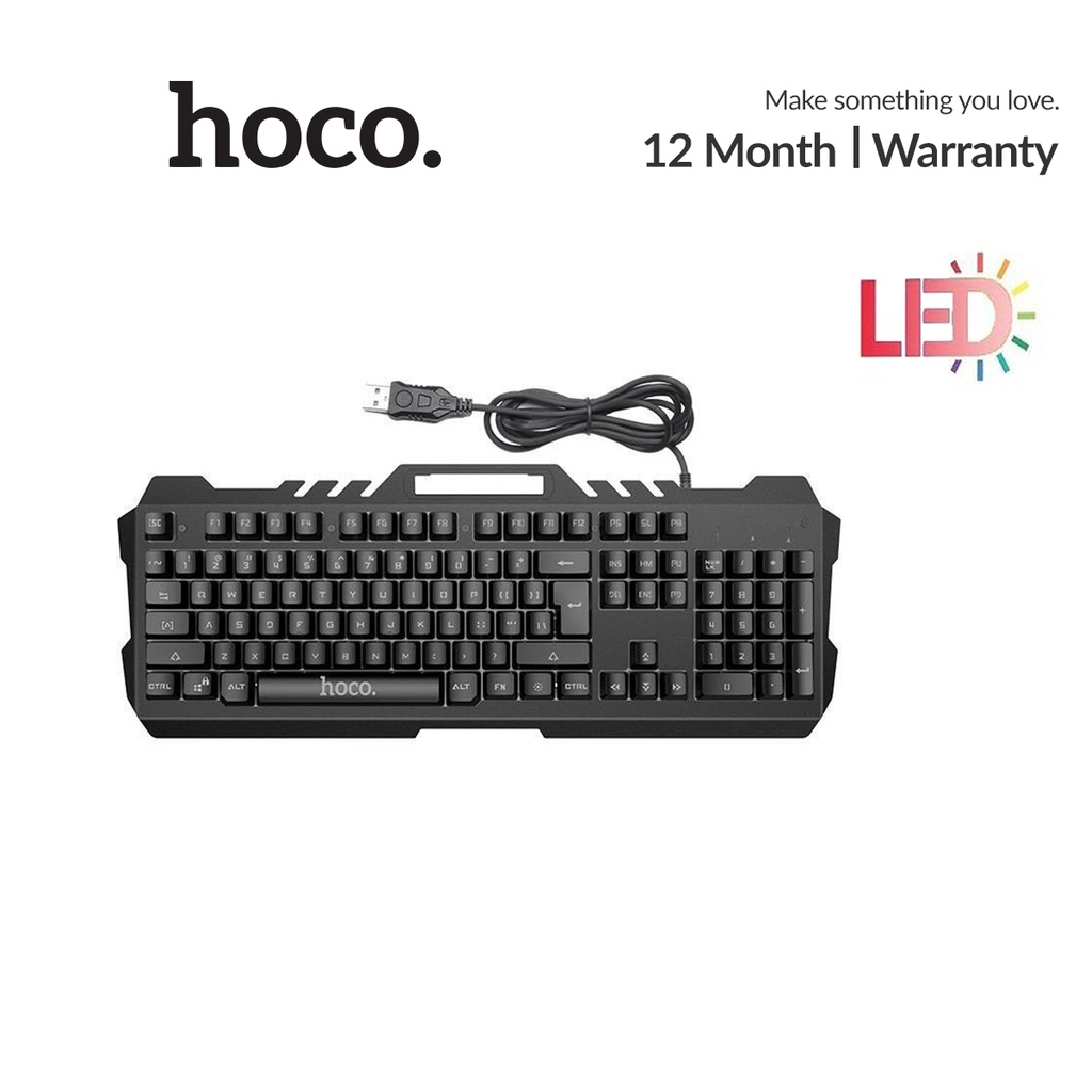 Combo phím cơ và chuột Hoco DI16 DPI 1600 tích hợp khay điện thoại có đèn Led 7 màu