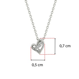 Dây chuyền bạc nữ trái tim ESTELLE