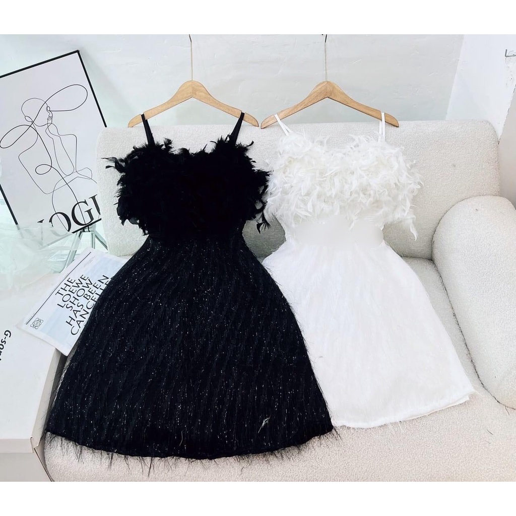 Đầ hai dây cúp ngực lông vũ hàng thiết kế lyie