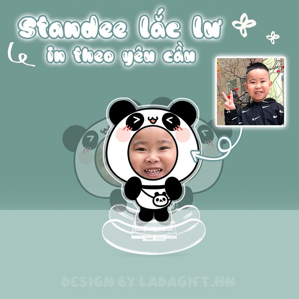 Mô hình standee lắc lư một người ghép mặt in theo yêu cầu quà tặng dễ thương cho người yêu, bạn bè, người thân