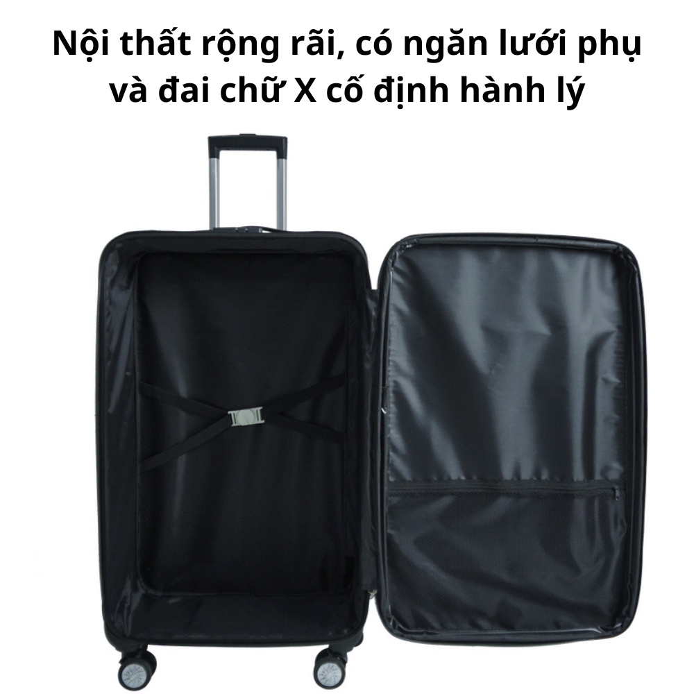 Vali Kéo Hùng Phát Vải Cao Cấp Chống Thấm 022 Size 20/24/28 Bảo Hành 1 Năm