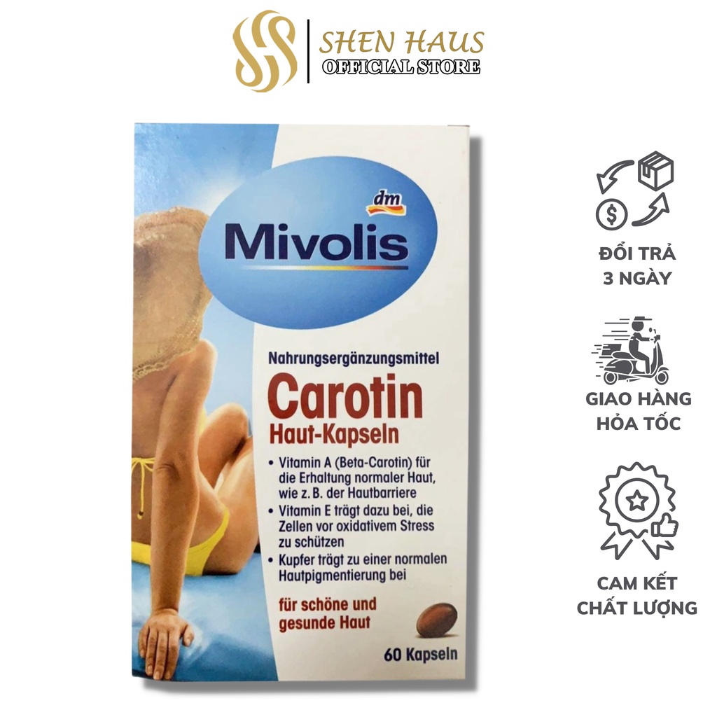 Viên Uống Chống Nắng Mivolis Carotin Hộp 60 Viên Hàng Đức Chính Hãng | BigBuy360 - bigbuy360.vn