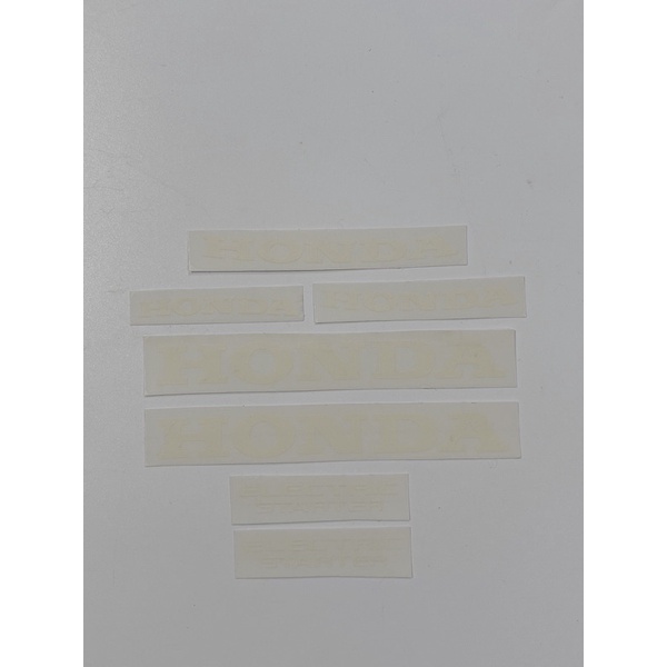 Bộ 7 tem chữ Honda dán trang trí xe máy, có sẵn keo phía sau