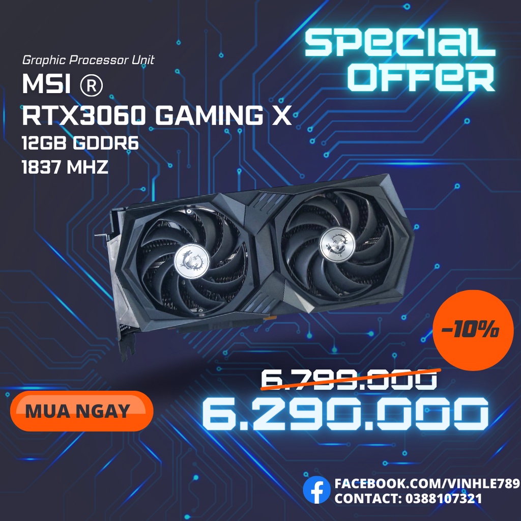 Card màn hình MSI RTX 3060 GAMING X | BigBuy360 - bigbuy360.vn
