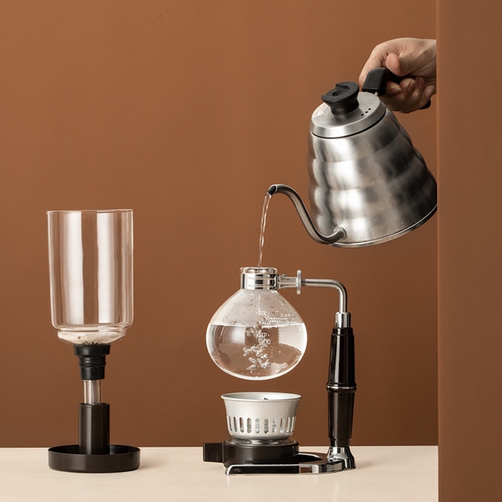 Shamjina Bình cà phê siphon bằng thủy tinh dùng cho quán bar chuyên dụng
