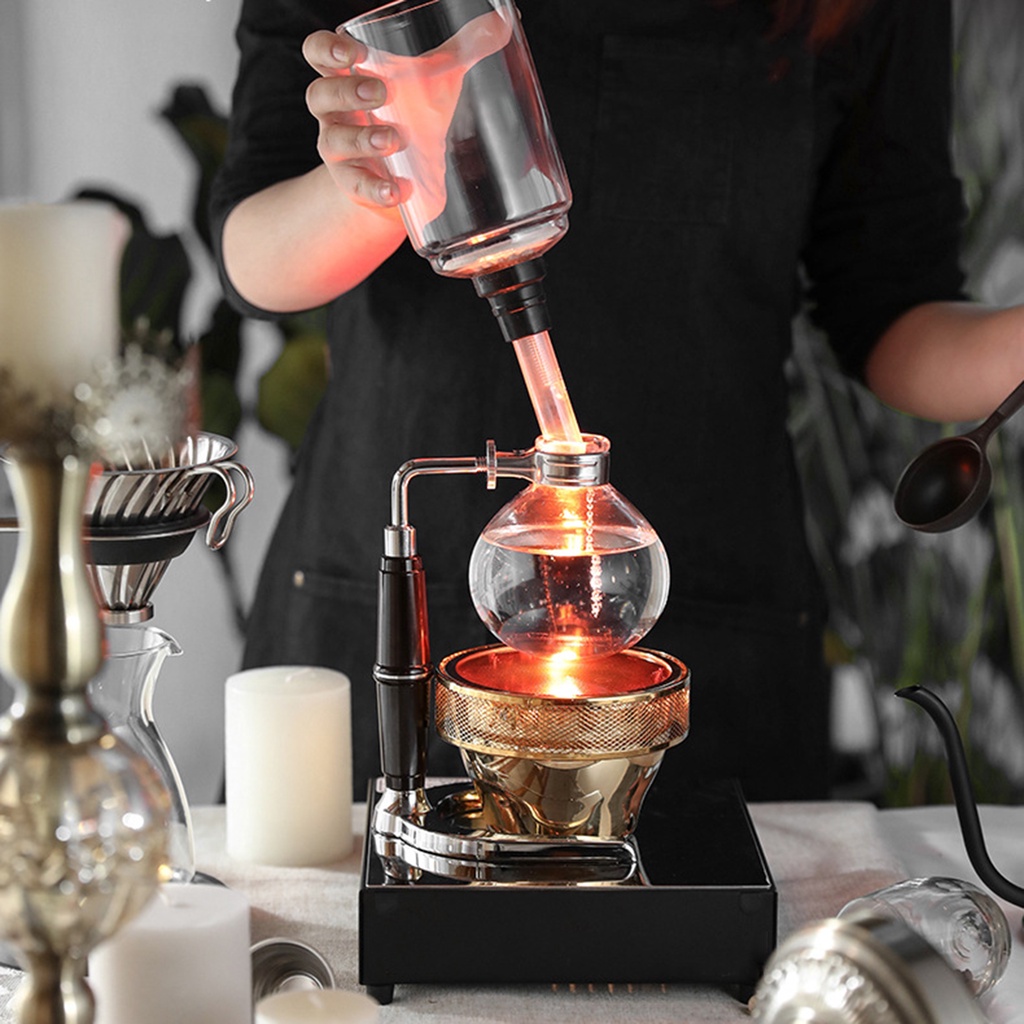 Shamjina Bình cà phê siphon bằng thủy tinh dùng cho quán bar chuyên dụng