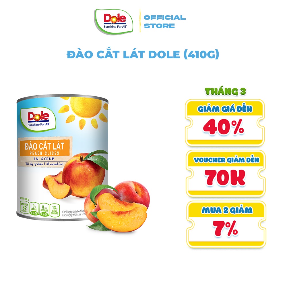 [SHIP ĐỒNG GIÁ 12K-20K TẤT CẢ ĐƠN] Đào Cắt Lát Dole (410g)
