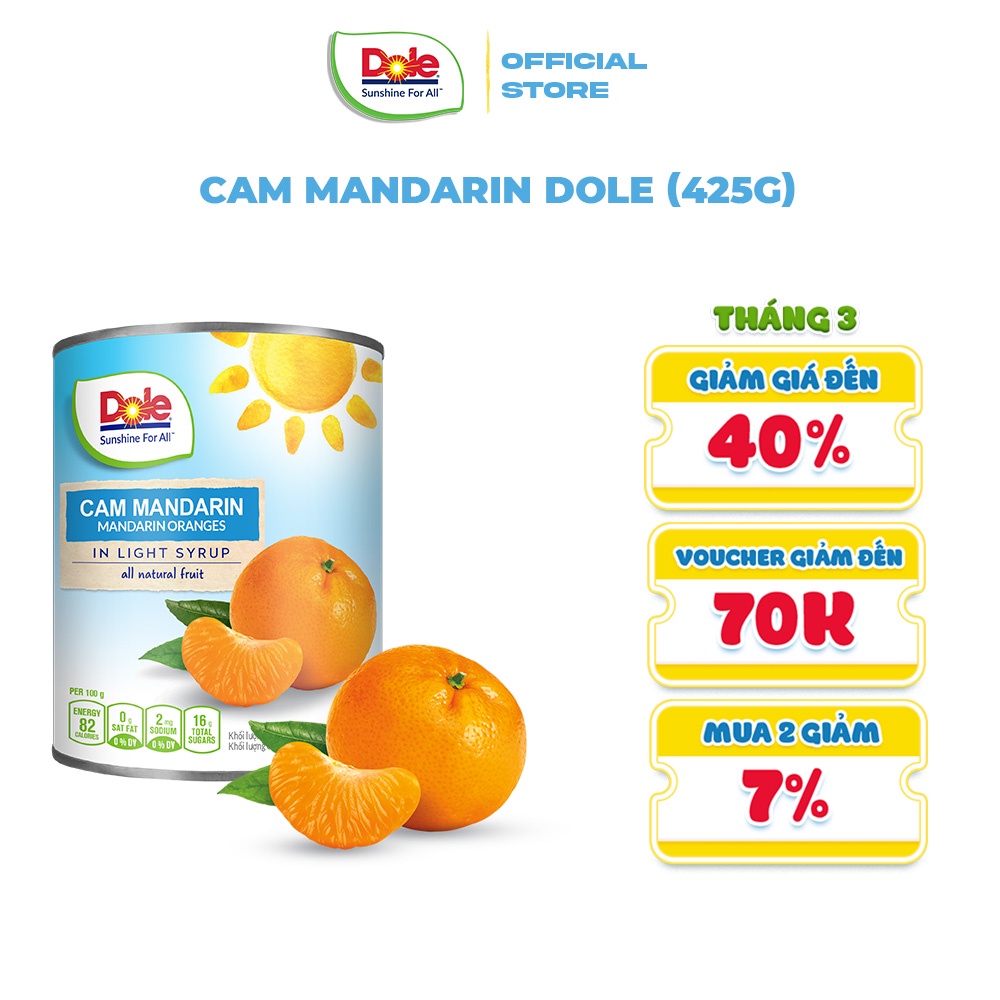 [SHIP ĐỒNG GIÁ 12K-20K TẤT CẢ ĐƠN] Cam Mandarin Dole (425g)