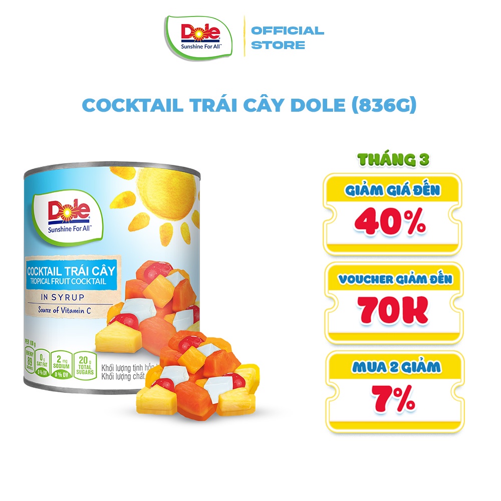 [SHIP ĐỒNG GIÁ 12K-20K TẤT CẢ ĐƠN] Cocktail Trái Cây Dole (836g)