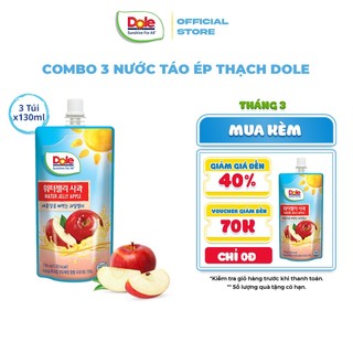 [SHIP ĐỒNG GIÁ 12K-20K TẤT CẢ ĐƠN] Combo 3 Nước Táo Ép Thạch Dole (3 x 130ml)