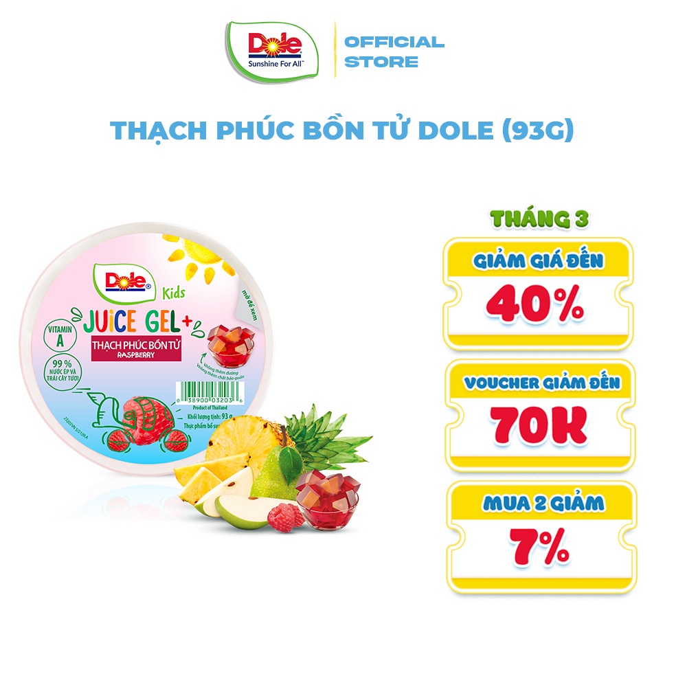 [SHIP ĐỒNG GIÁ 12K-20K TẤT CẢ ĐƠN] [DEAL 1K] - Thạch Phúc Bồn Tử Dole (93g)