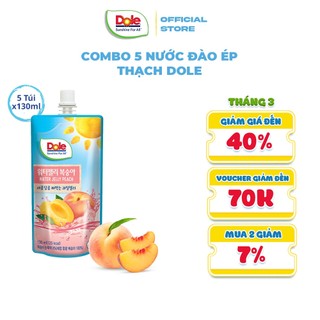 [SHIP ĐỒNG GIÁ 12K-20K TẤT CẢ ĐƠN] Combo 5 Nước Đào Ép Thạch Dole (5 x 130ml)