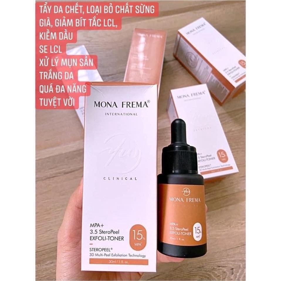 Dung dịch tẩy da chết hoá học MONA FREMA MPA MANDELIC + PYRUVIC ACID 15% 30ml