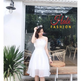 (SALE) Đầm váy công chúa dự tiệc váy 2 dây xòe xếp ly ngực tỉ mỉ hàng thiết kế giá siêu yêu (kèm ảnh shop)