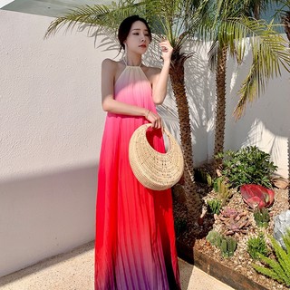 Đầm maxi loang màu cực xinh