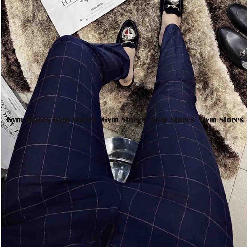 (FULL SIZE  27 -36 ) QUẦN TÂY NAM CHẤT VẢI CO GIÃN CAO CẤP CHẤT MỀM KHÔNG NHĂN SỌC CARO TDCRM2