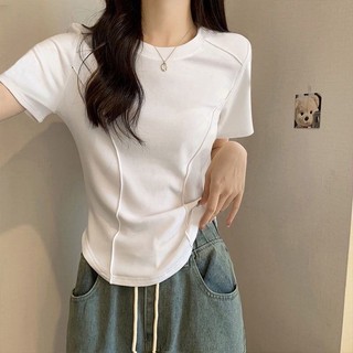 Áo babytee trơn basic 3 màu đen, be, trắng tôn dáng dễ phối đồ-N81-Naii.order