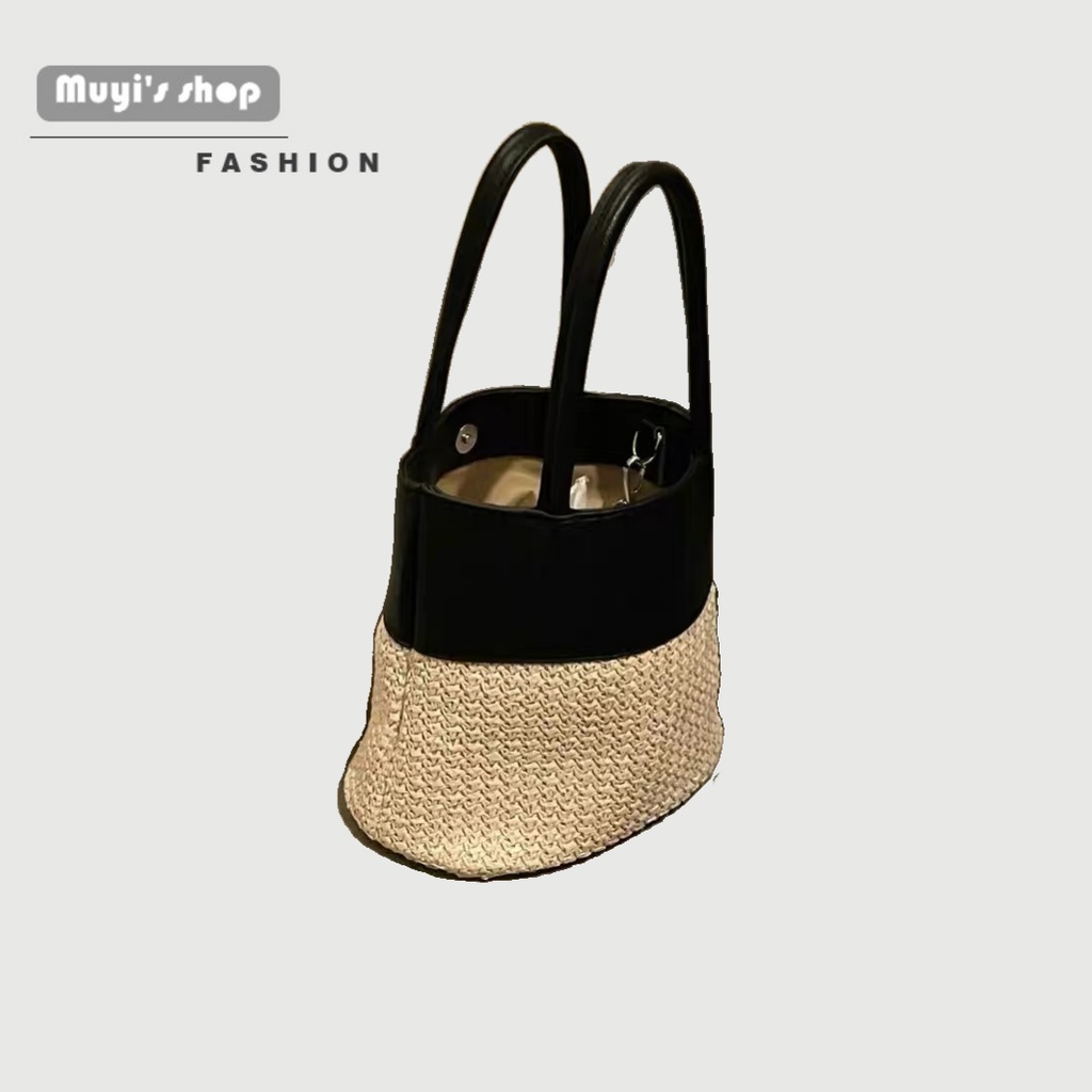 Mới Túi Xách Đan Lát Sức Chứa Lớn Phong Cách Nhật Bản Và Hàn Quốc Cho Nữ