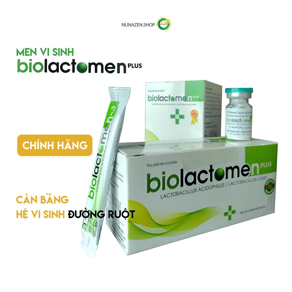 Men tiêu hóa BIOLACTOMEN PLUS hộp 10 gói/0.65g- SP ứng dụng Viện Hàn lâm KH&CN VN