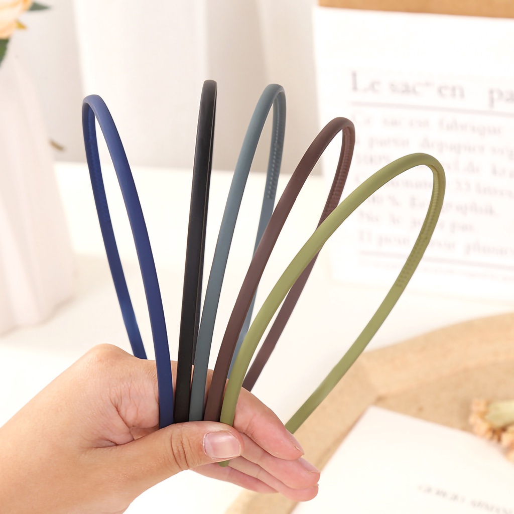 Băng Đô Cài Tóc 0.5Cm Màu Sắc Đơn Giản Thanh Lịch Cho Nữ