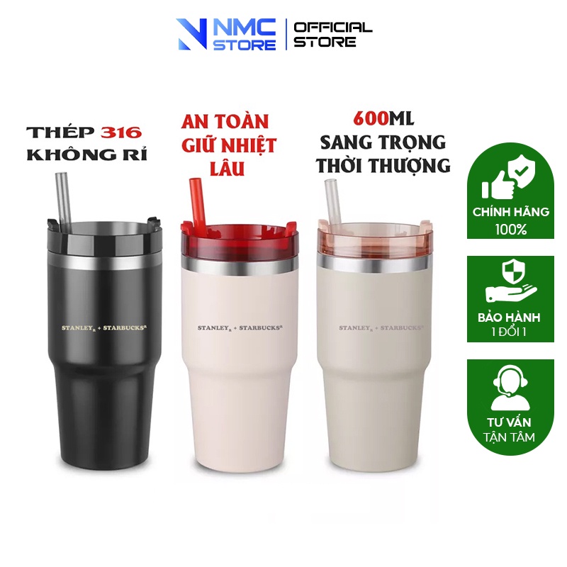 Ly giữ nhiệt starbucks cao cấp 600ml lõi inox chất lượng cao, bình giữ nhiệt starbuck bảo hành 1 đổi 1