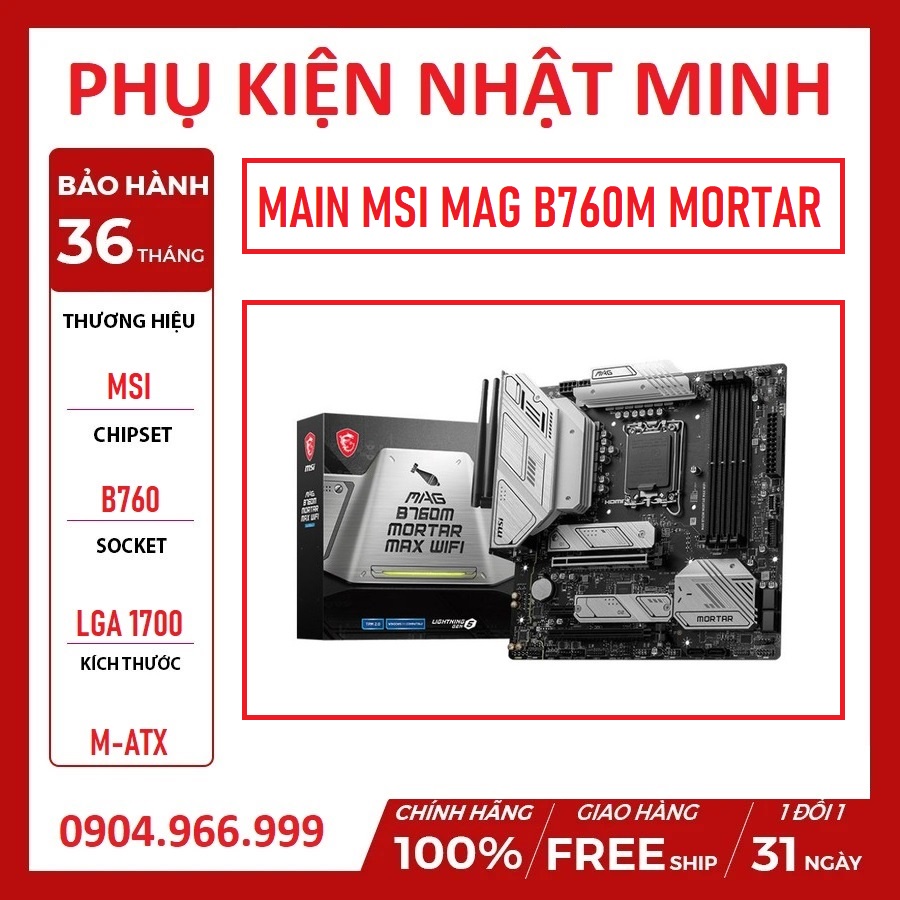 Main MSI MAG B760M MORTAR - ASUS TUF GAMING B760M PLUS - B760M PLUS WIFI D4 Chính hãng BH 36 tháng | BigBuy360 - bigbuy360.vn