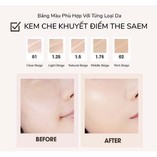 Che Khuyết Điểm THESAEM Cover Perfection Tip Concealer SPF28/PA++ 6.5ml