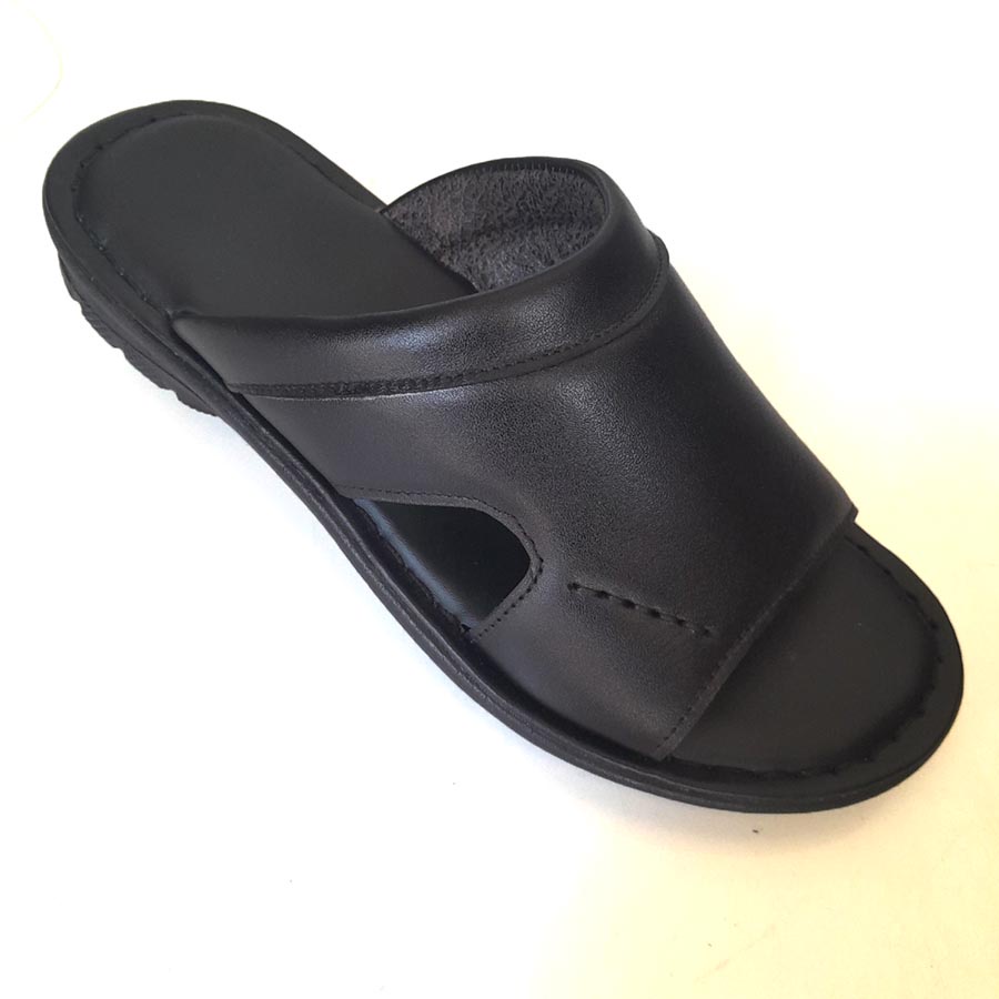 Dép Da Nam Da Bò Thật Cao Cấp, Dép Nam Quai Ngang Da Bò Cao Cấp HKT Shop DN133