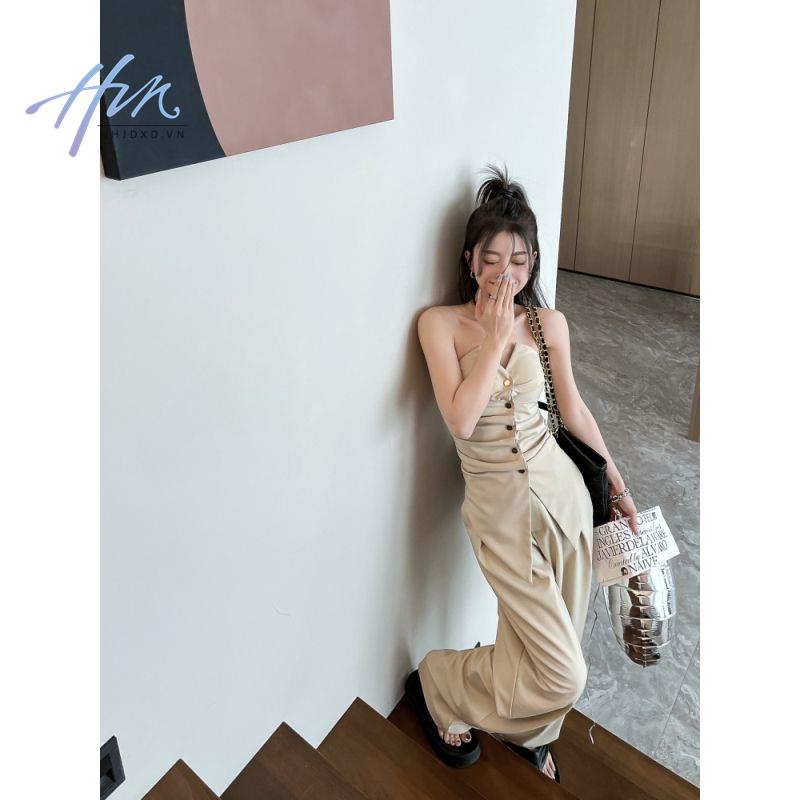 Bộ Áo Ống + Quần Dài Lưng Cao Chống Chói Thời Trang Mùa Hè Cho Nữ