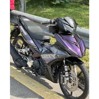 Tem exciter 150 xanh tím mã lai