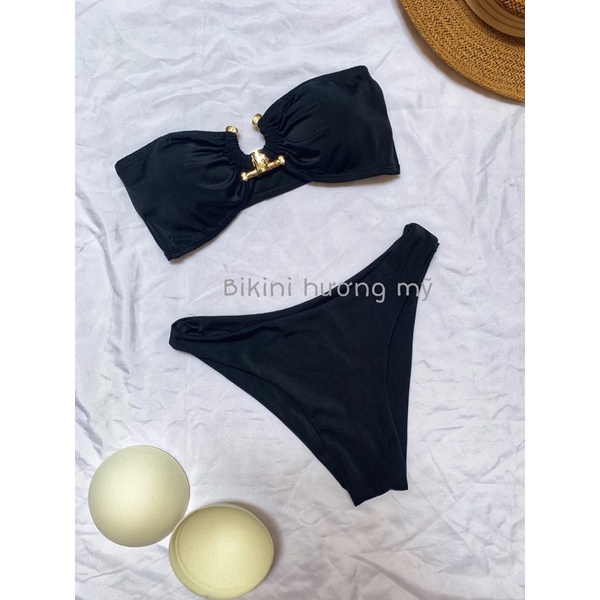 Bikini đồ bơi đi biển cup ngực phối khoen sừng trâu sexy có sẵn