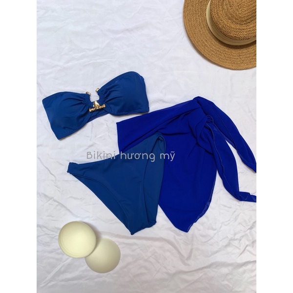 Bikini đồ bơi đi biển cup ngực phối khoen sừng trâu sexy có sẵn