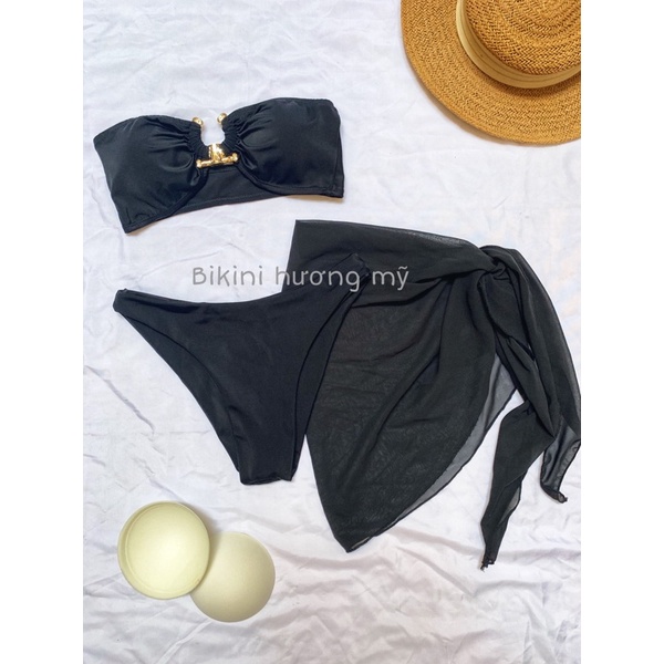 Bikini đồ bơi đi biển cup ngực phối khoen sừng trâu sexy có sẵn