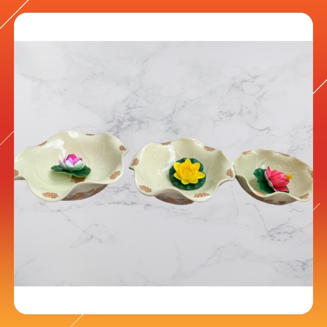 Bát Thả Hoa Màu Vàng Ánh Kim