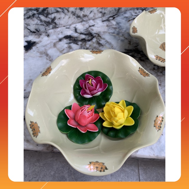 Bát Thả Hoa Màu Vàng Ánh Kim
