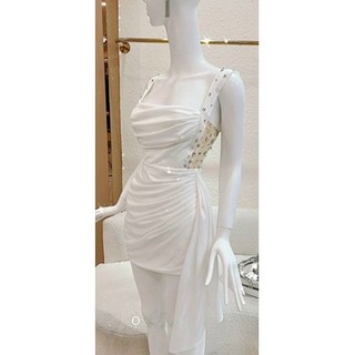 đầm body 2 dây ta lệch kết đa