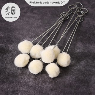 Bông nhuộm màu da veg da mộc cán kim loại dài chuyên dụng cụ làm đồ da túi xách thủ công handmade diy
