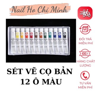 Set 12 Bột Vẽ 3D Cọ Bản MAGI-WAP