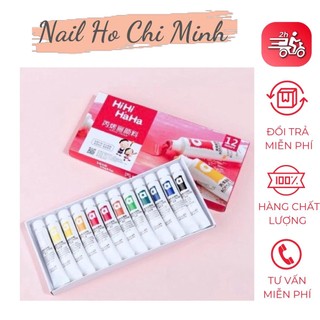 Set 12 Bột Vẽ 3D Cọ Bản MAGI-WAP